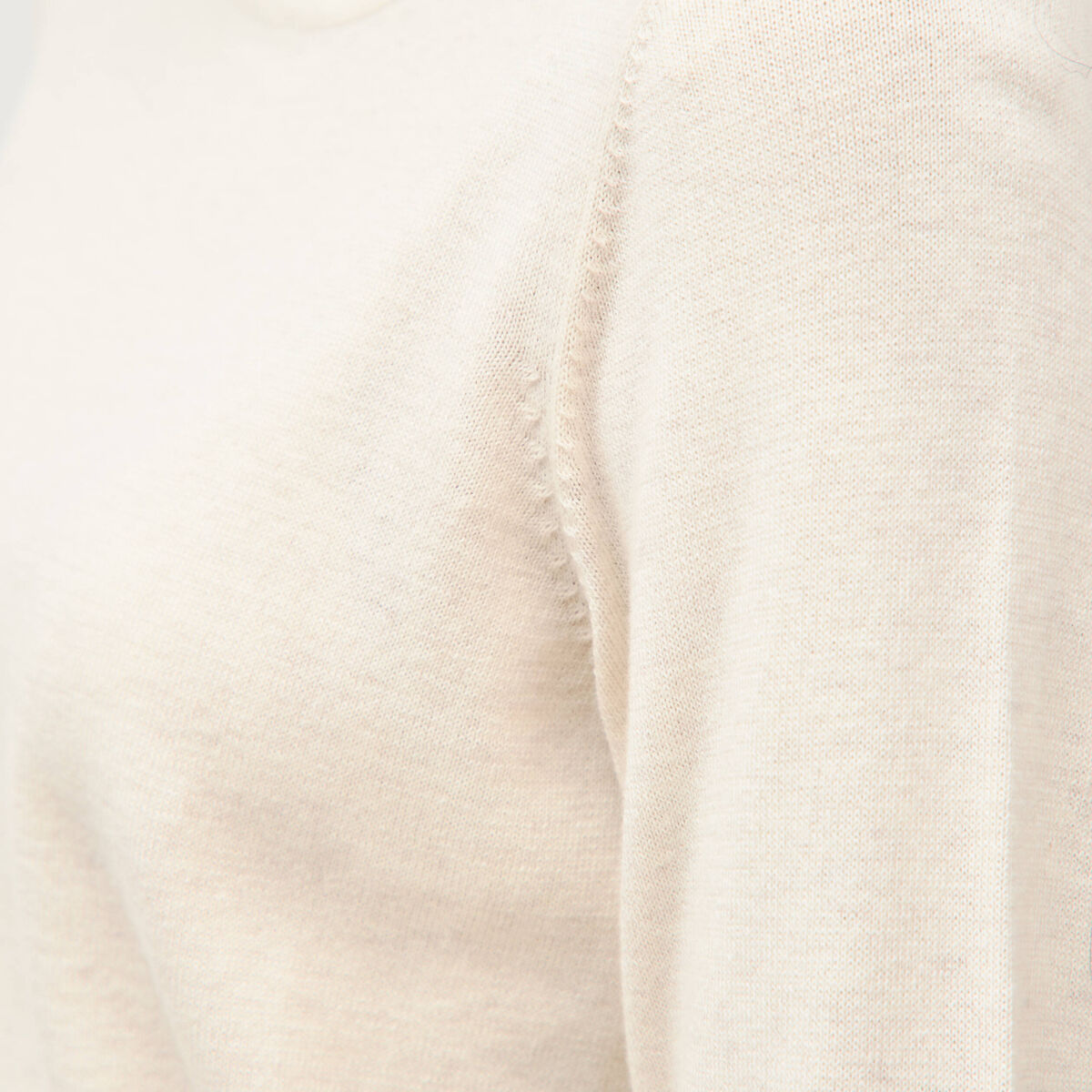 Pull manches longues creme femme