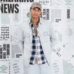 Surchemise en jean denim snow bleach homme