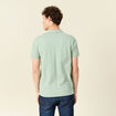 Polo cintr&eacute; en coton manches courtes vert homme