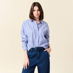 Chemise éco-responsable bleu clair femme