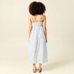 Robe sans manches en coton bleu clair femme