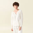 Blouse manches longues ecru femme