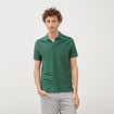Polo cintr&eacute; manches courtes en coton vert homme