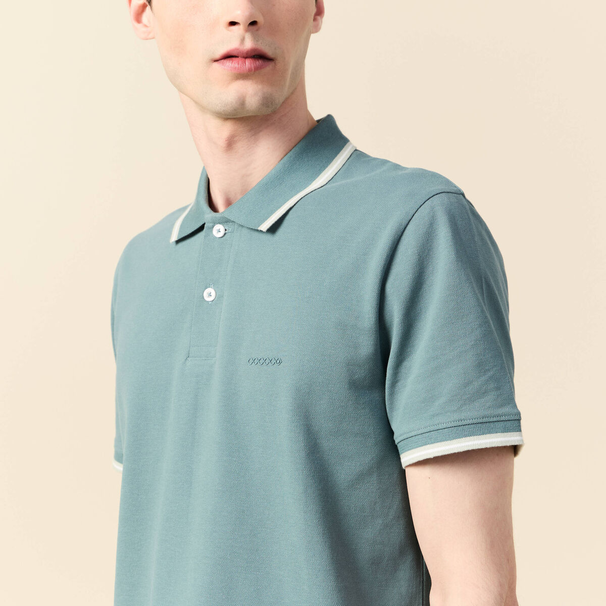 Polo éco-responsable vert foncé homme