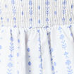 Top col droit &agrave; bretelles en coton bleu clair femme