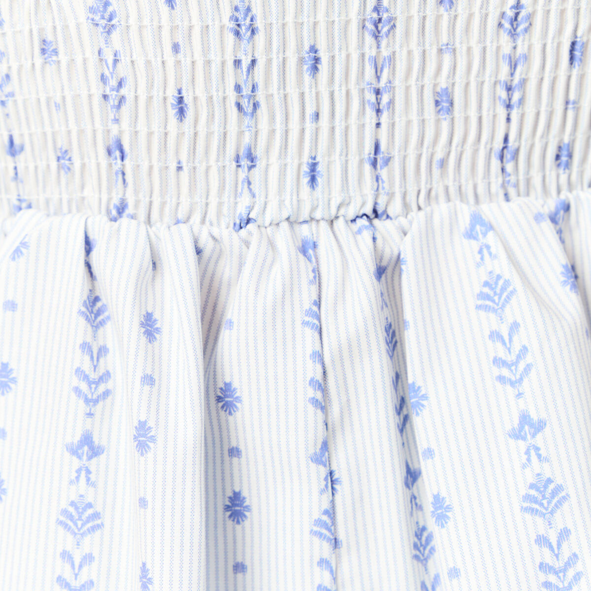 Top col droit &agrave; bretelles en coton bleu clair femme