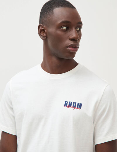 T-shirt en coton ecru homme