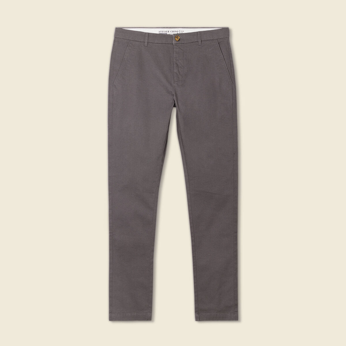 Pantalon chino longueur 32 gris homme