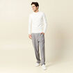 Pull manches longues ecru homme