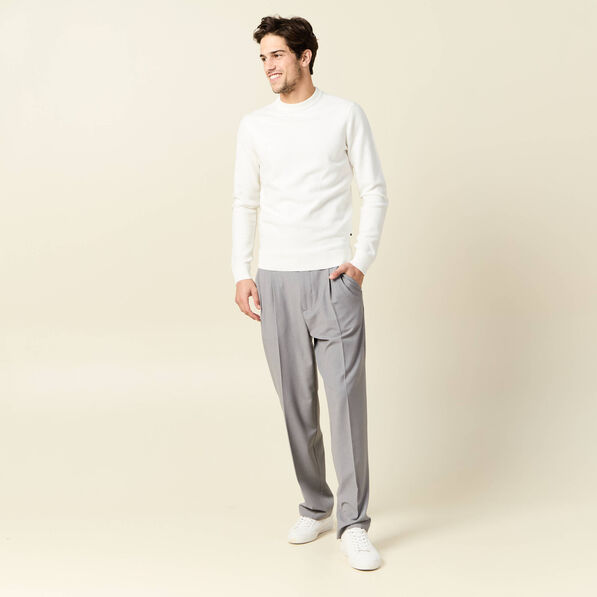 Pull manches longues ecru homme