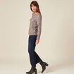 T-shirt manches longues marron clair femme