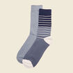 Lot 2 paires chaussettes vert foncé homme
