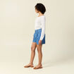 Short droit en jean à pinces denim baby bleu femme