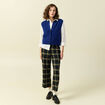 Gilet sans manches col rond bleu electrique femme