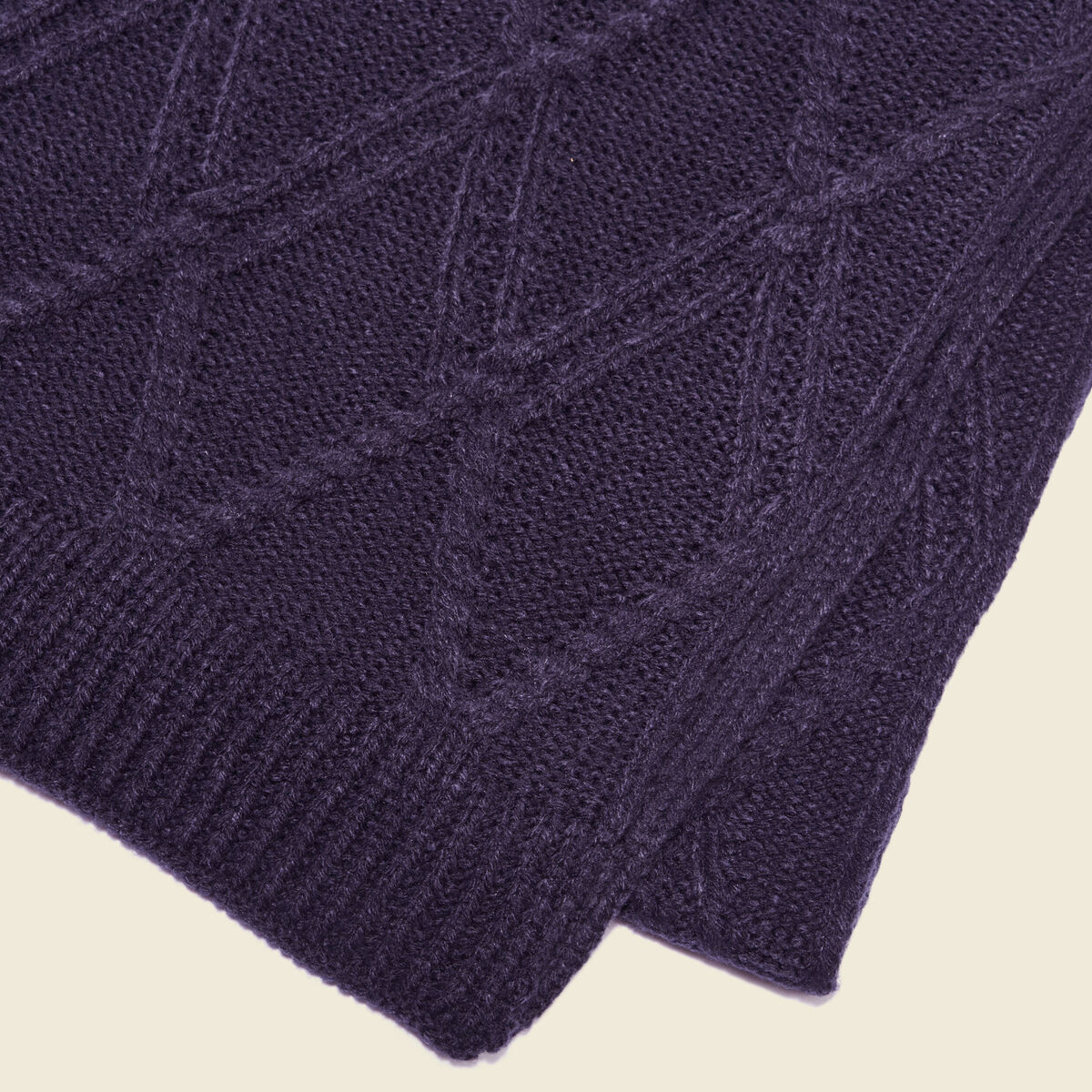 Écharpe tricotée bleu marine homme