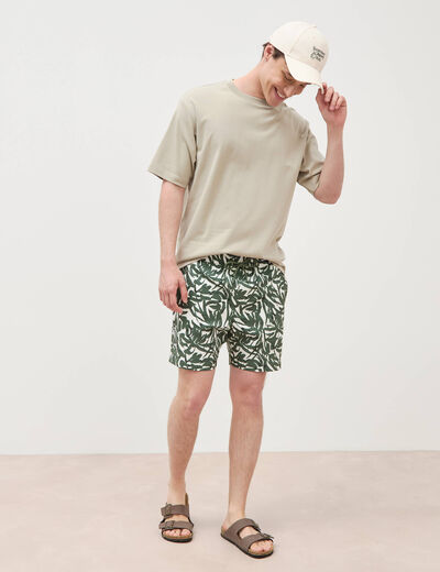 Maillot de bain doubl&eacute; vert kaki homme