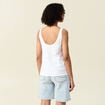 Débardeur sans manches blanc femme