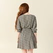 Robe &eacute;vas&eacute;e fluide manches 3/4 noir femme