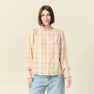 Chemise manches longues creme femme
