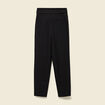 Pantalon carotte taille haute noir femme