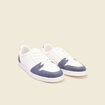 Tennis plates à lacets bleu marine homme