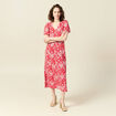 Robe longue éco-responsable rouge femme