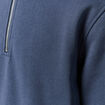 Sweat col montant manches longues bleu marine homme