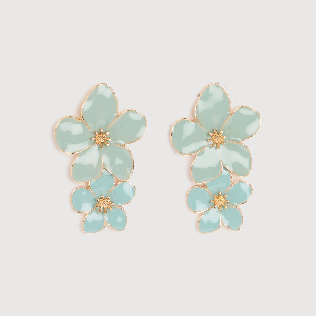 Boucles d'oreilles vert pastel femme