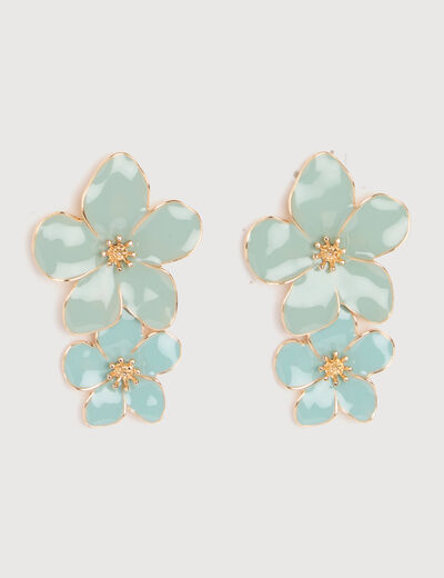 Boucles d'oreilles vert pastel femme