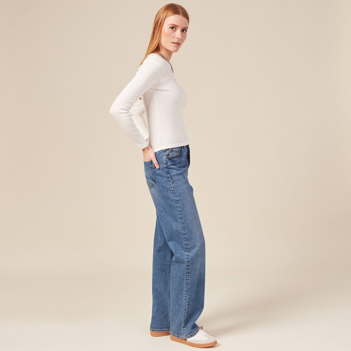 T-shirt éco-responsable ecru femme