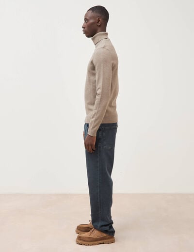 Pull manches longues vert kaki homme