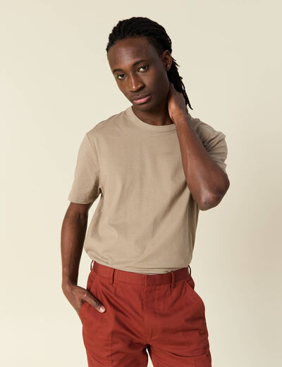 T-shirt éco-responsable sable homme
