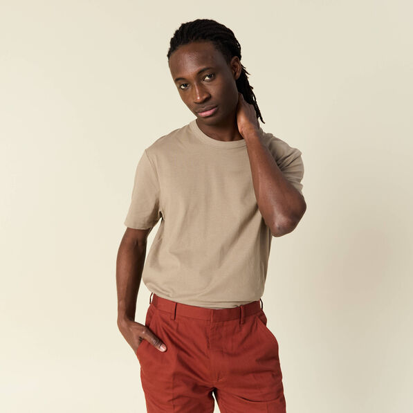 T-shirt éco-responsable sable homme