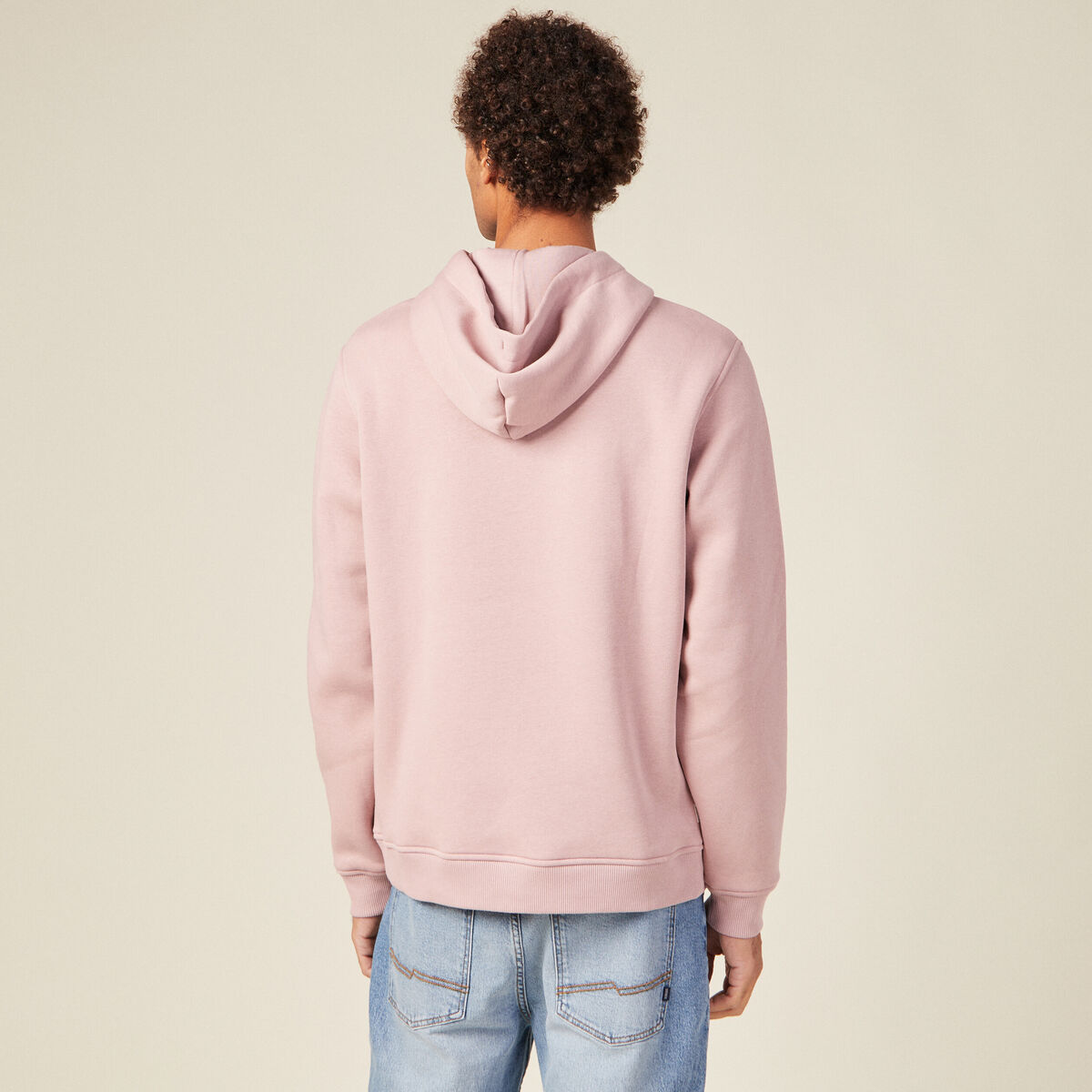 Sweat manches longues vieux rose homme