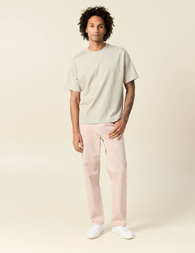 T-shirt manches courtes beige homme