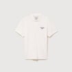 Polo ajust&eacute; manches courtes en coton ecru homme
