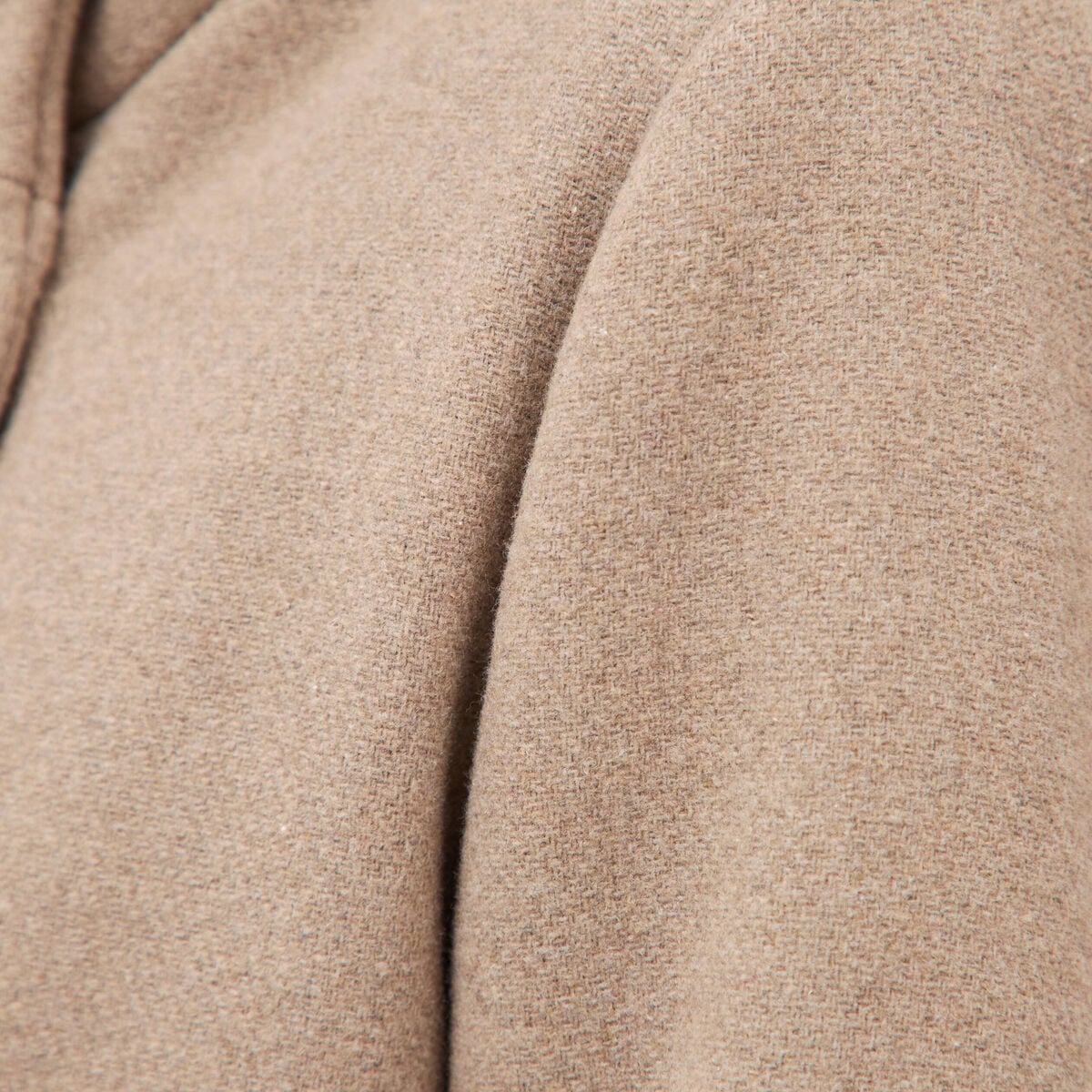 Caban oversize court &agrave; capuche beige femme