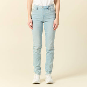 jeans slim taille haute denim bleach femme Jeans slim taille haute denim bleach femme
