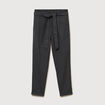 Pantalon paperbag gris femme