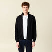 Gilet manches longues zippé noir homme