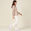 Blouse manches longues beige femme