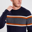 Pull manches longues bleu foncé homme
