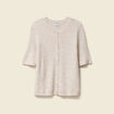 Gilet manches courtes creme femme