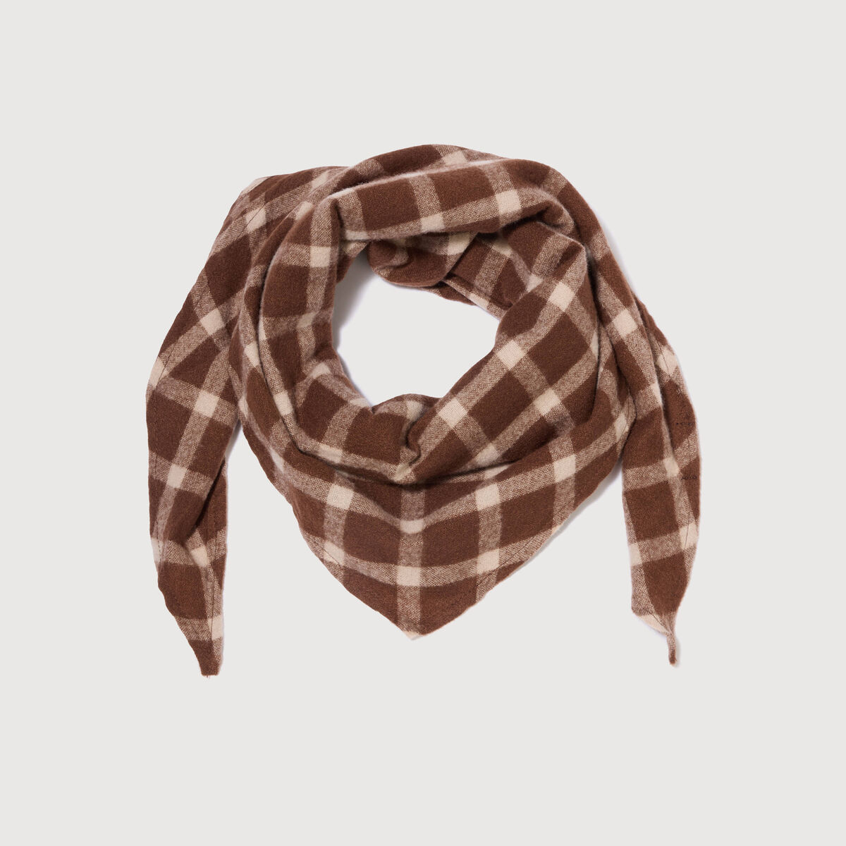 Foulard marron cognac femme