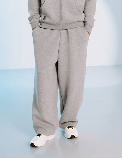 Pantalon coupe loose gris clair homme