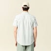 Chemise manches courtes vert olive homme