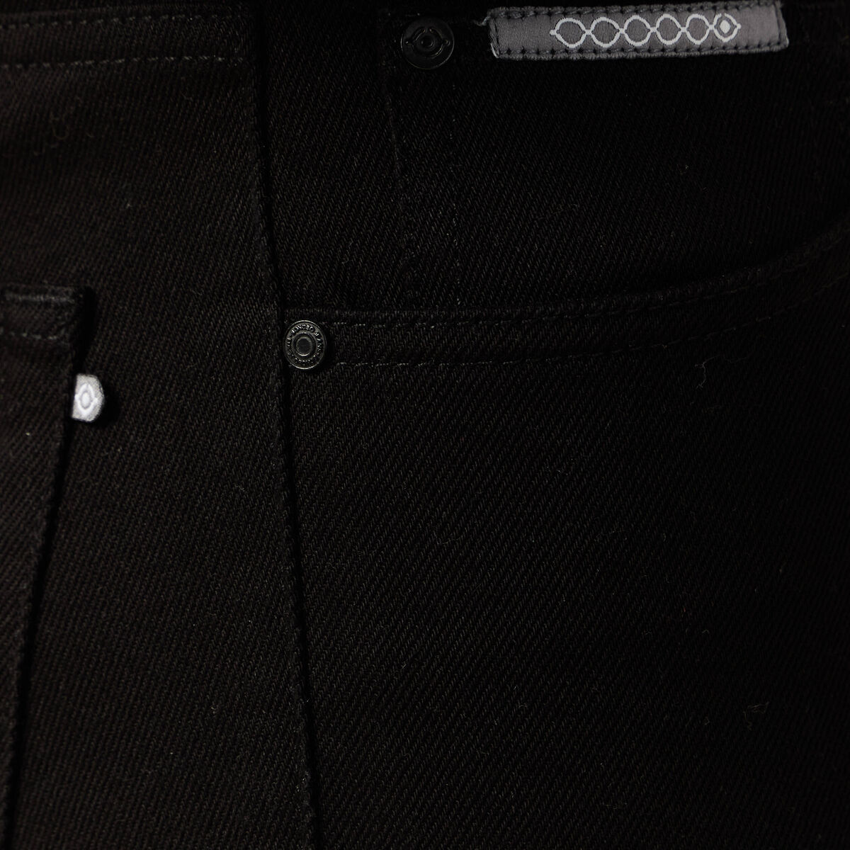 Jeans straight denim noir homme