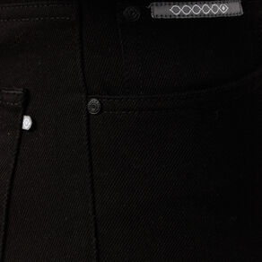 Jeans straight denim noir homme