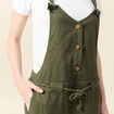Salopette fluide boutonnée vert foncé femme