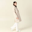 Manteau long oversize creme femme